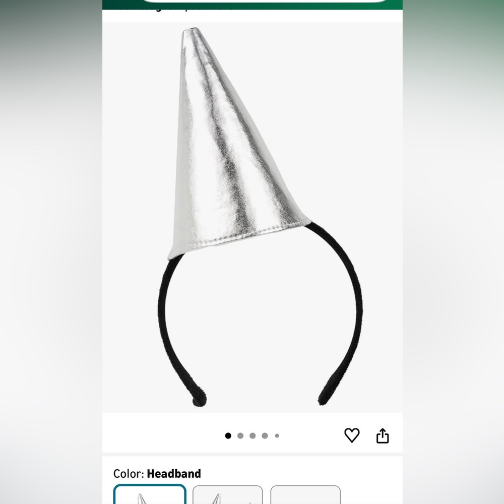 Tin Man Cosplay Silver Cone Headband